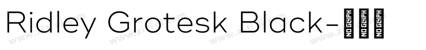 Ridley Grotesk Black字体转换
